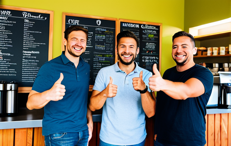 크라우드펀딩 투자자의 투자 의사결정 과정 - Crowdfunding Success Story**

"A vibrant scene of a grand opening for a local coffee shop, funded th...