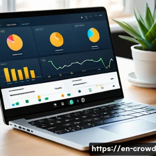 크라우드펀딩 투자자의 역할 강화 방안 - A modern crowdfunding platform interface displayed on a sleek laptop and smartphone screen, showing ...