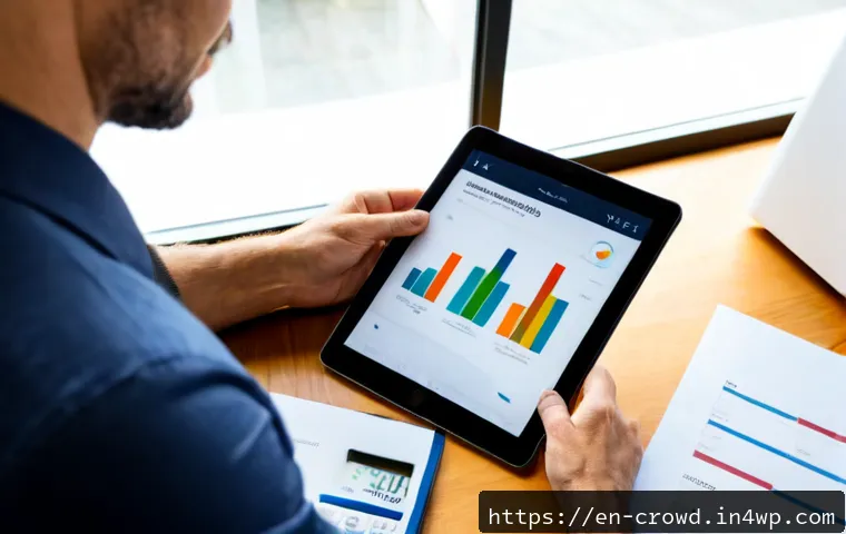 크라우드펀딩 투자자를 위한 사례 연구 - Photorealistic crowdfunding investment case study scene, a confident middle-aged investor reviewing ...